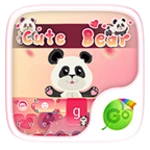 cute bear go keyboard theme android application logo